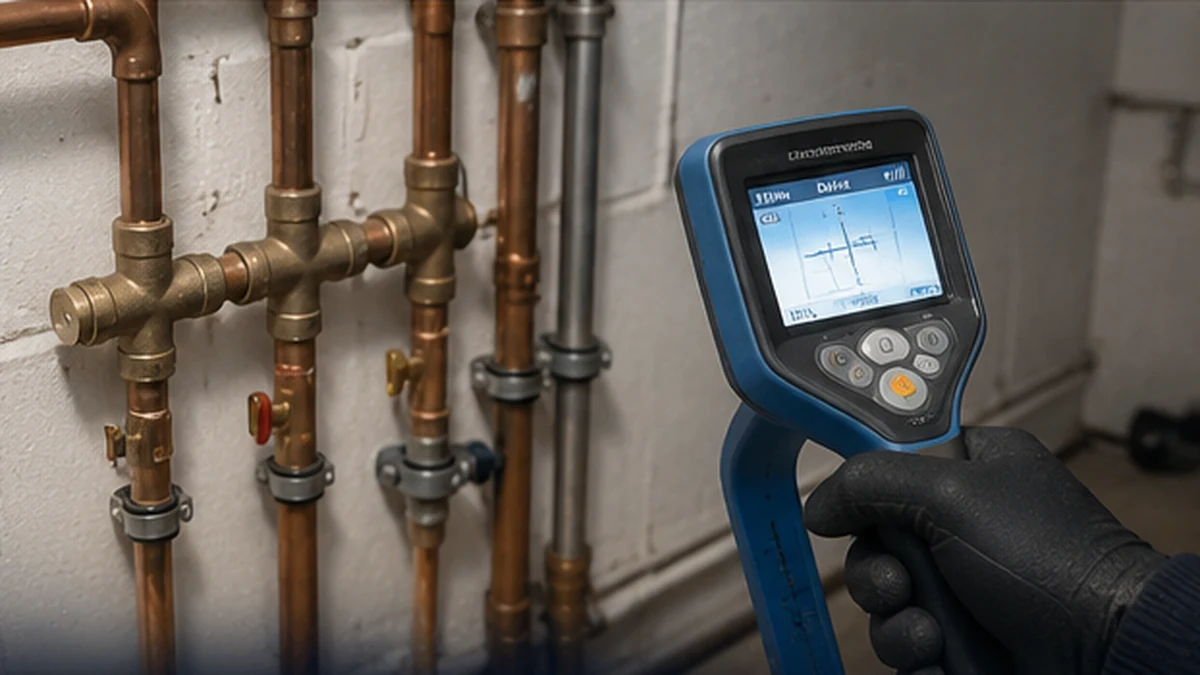 Pipework mapping survey tracing concealed heating and water pipes at a property